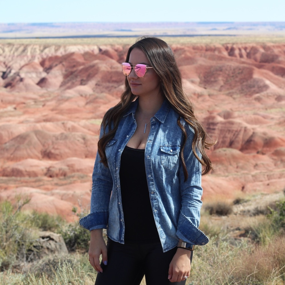 Denim Acid Wash Button Up